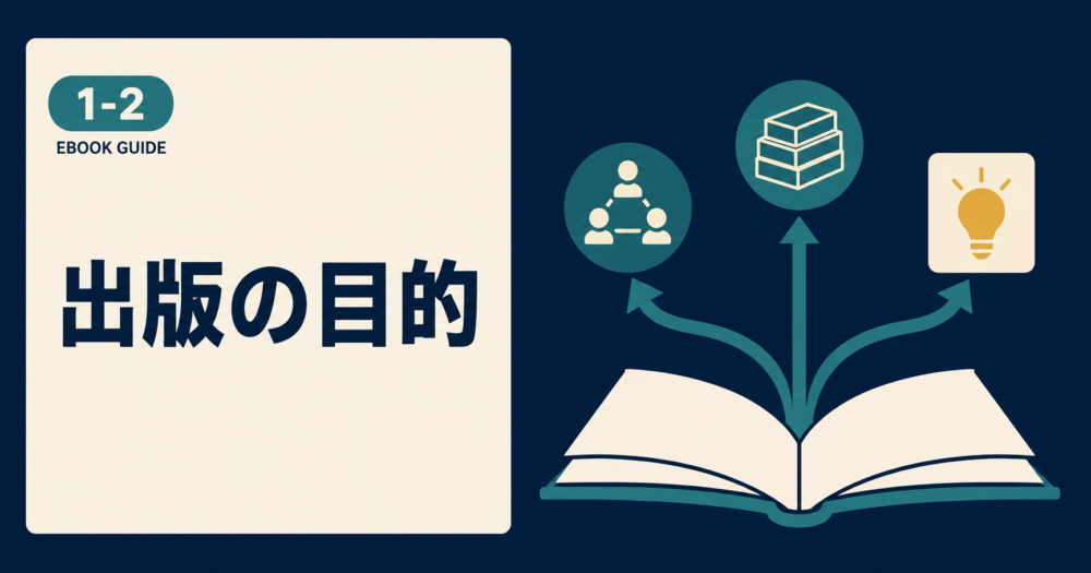 電子書籍から信頼、読者との接点、商品理解へつながる三つの道を描いたアイキャッチ。
